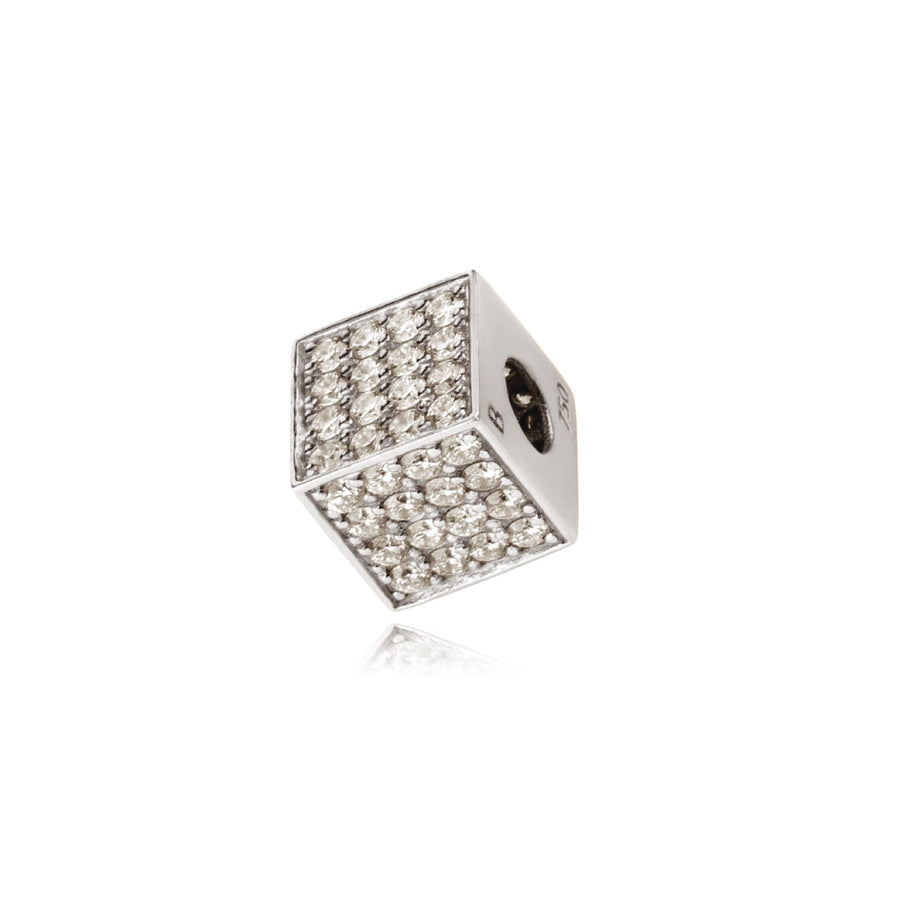Big Paved Diamond Cube | D16 | B BRILLIANT -Cube- boumejewelry.