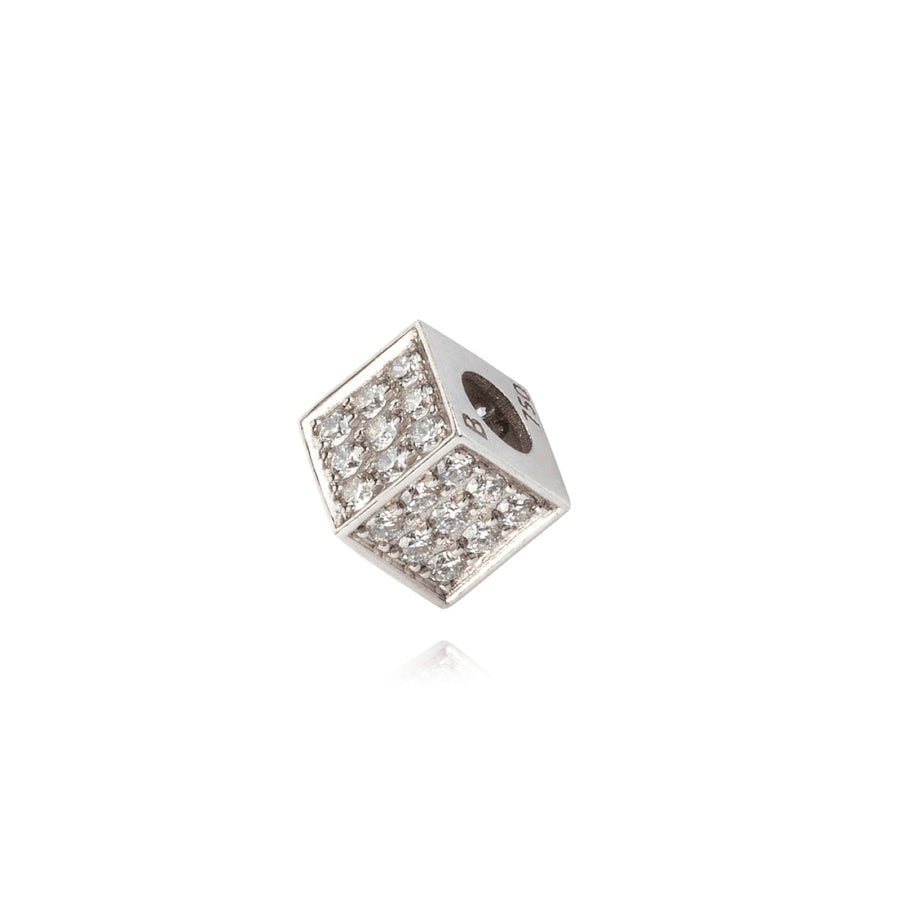 Small Paved Diamond Cube | D9 | B BRILLIANT -Cube- boumejewelry.