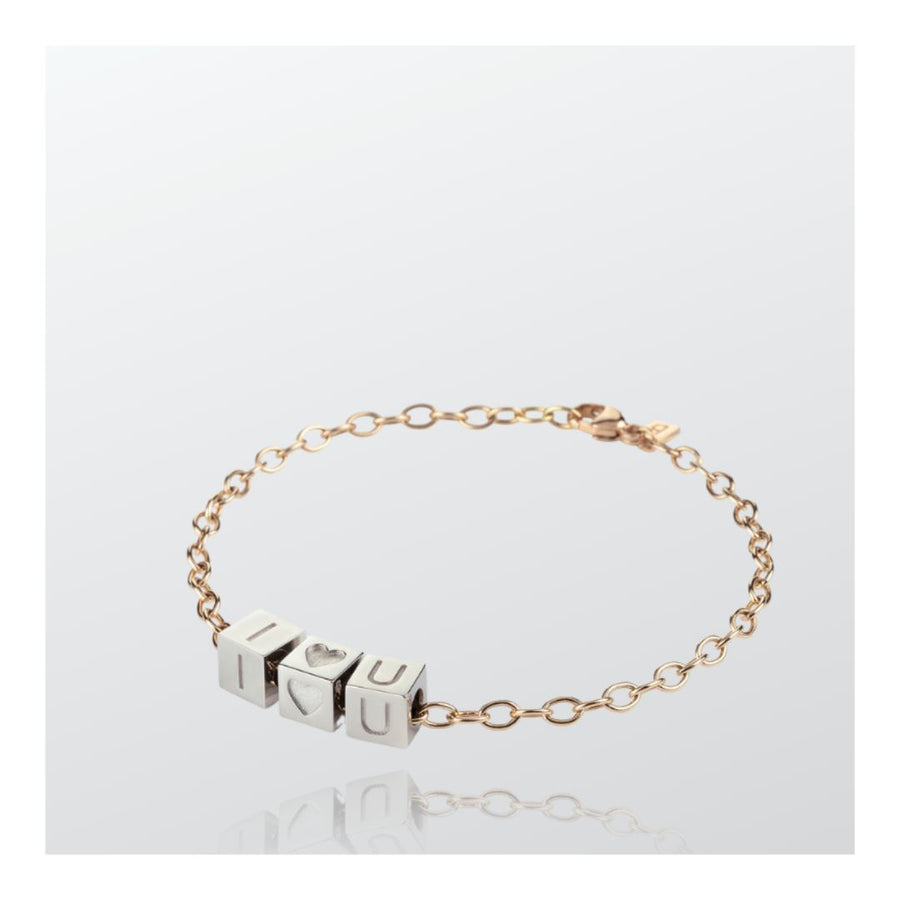 I LOVE U | Big Cubes | Chain Bracelet