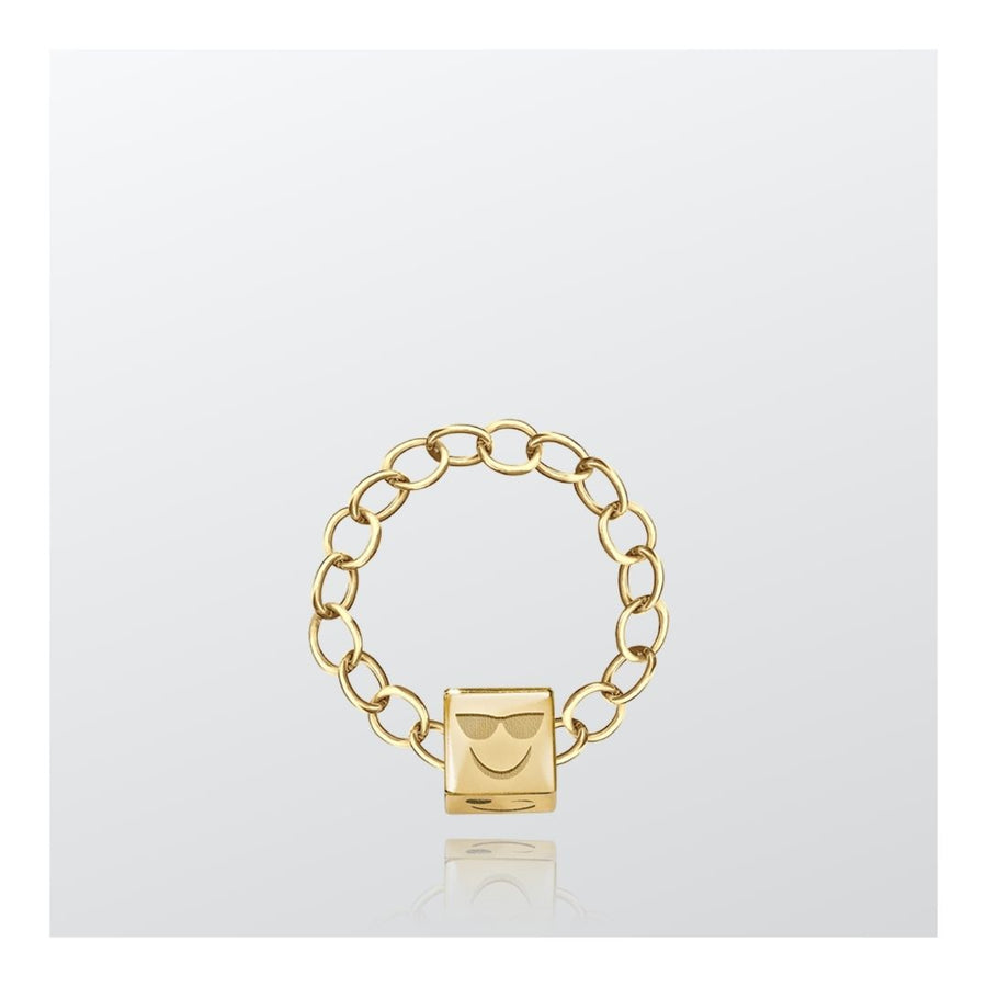 Smiley Chain Ring