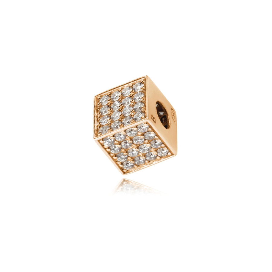 Big Paved Diamond Cube | D16 | B BRILLIANT -Cube- boumejewelry.