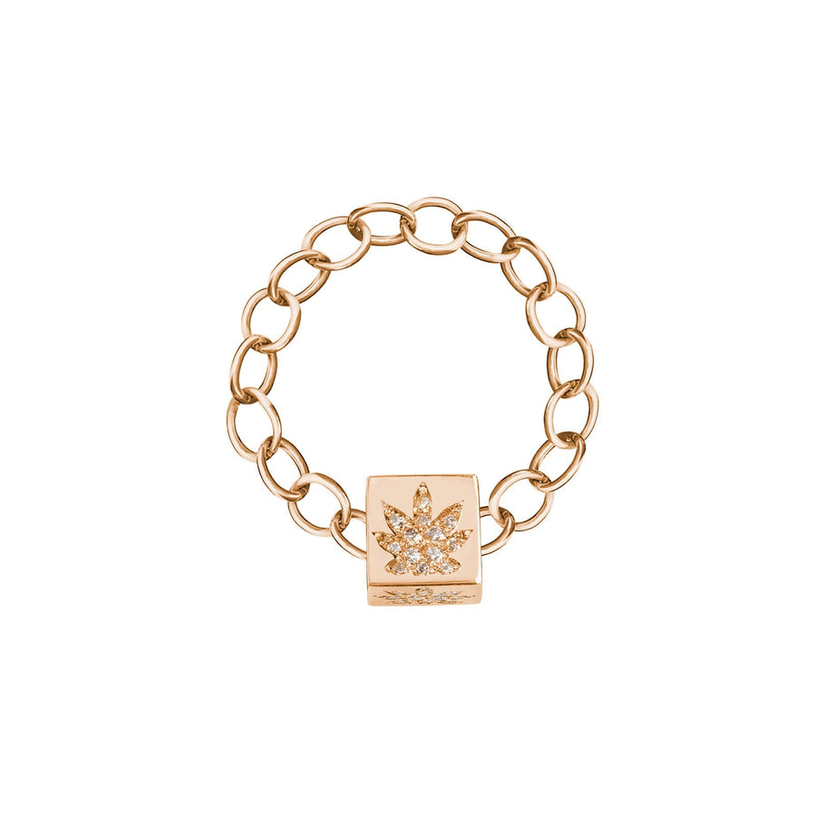 Diamond Weed Chain Ring | B SOLID -Ring- boumejewelry.