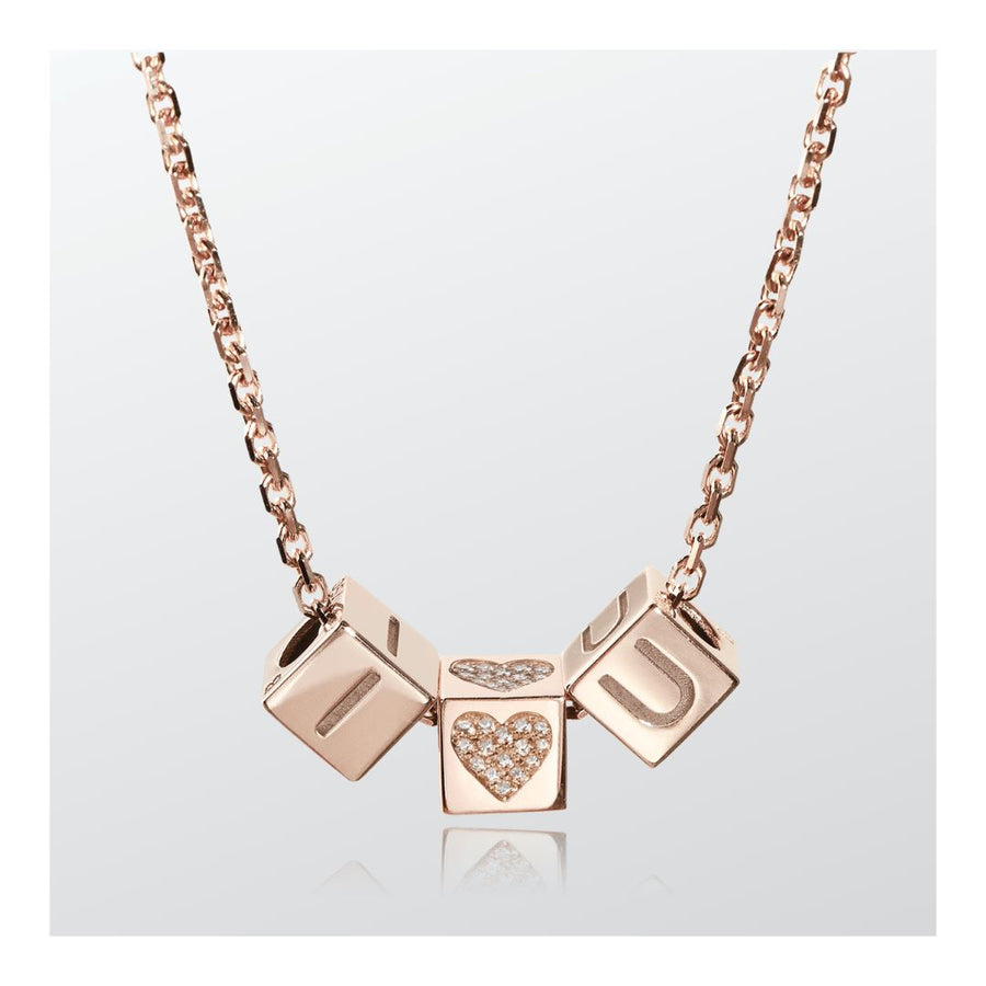 I🖤 U | Small Cubes | Chain Necklace -Necklace- boumejewelry.