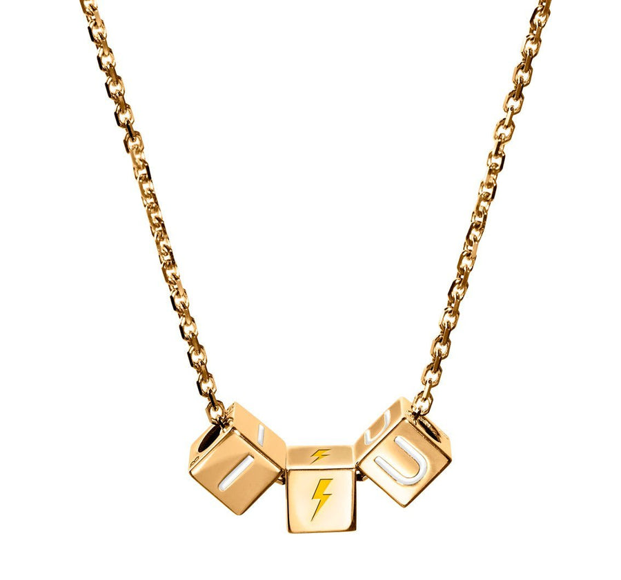 IϟU | Small Cubes | Chain Necklace -Necklace- boumejewelry.