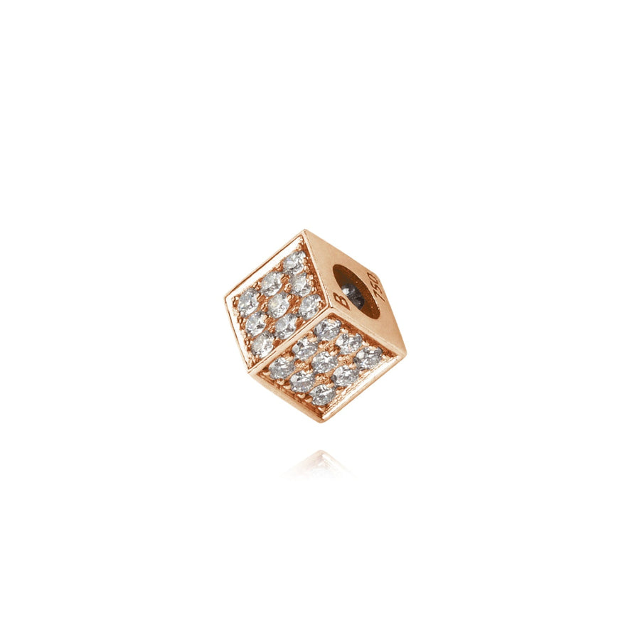 Small Paved Diamond Cube | D9 | B BRILLIANT -Cube- boumejewelry.